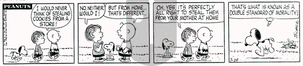Peanuts on Friday July 29, 1960 Comic Strip
