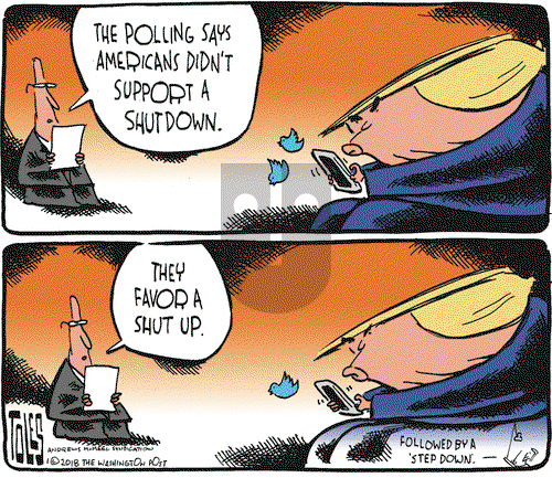 Tom Toles on Thursday January 25, 2018 Comic Strip