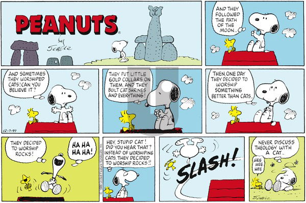 Peanuts on Sunday December 7, 1997 Comic Strip