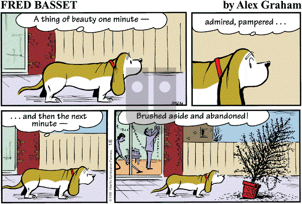 Fred Basset on Sunday January 6, 2008 Comic Strip