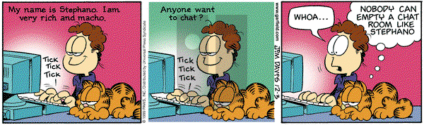Garfield on Friday December 3, 1999 Comic Strip