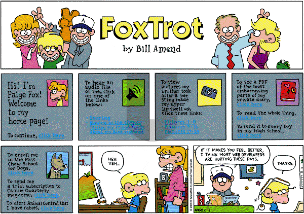 FoxTrot - Sunday October 13, 2002 Comic Strip