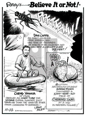 Ripley's Believe It or Not on Monday October 22, 2007 Comic Strip