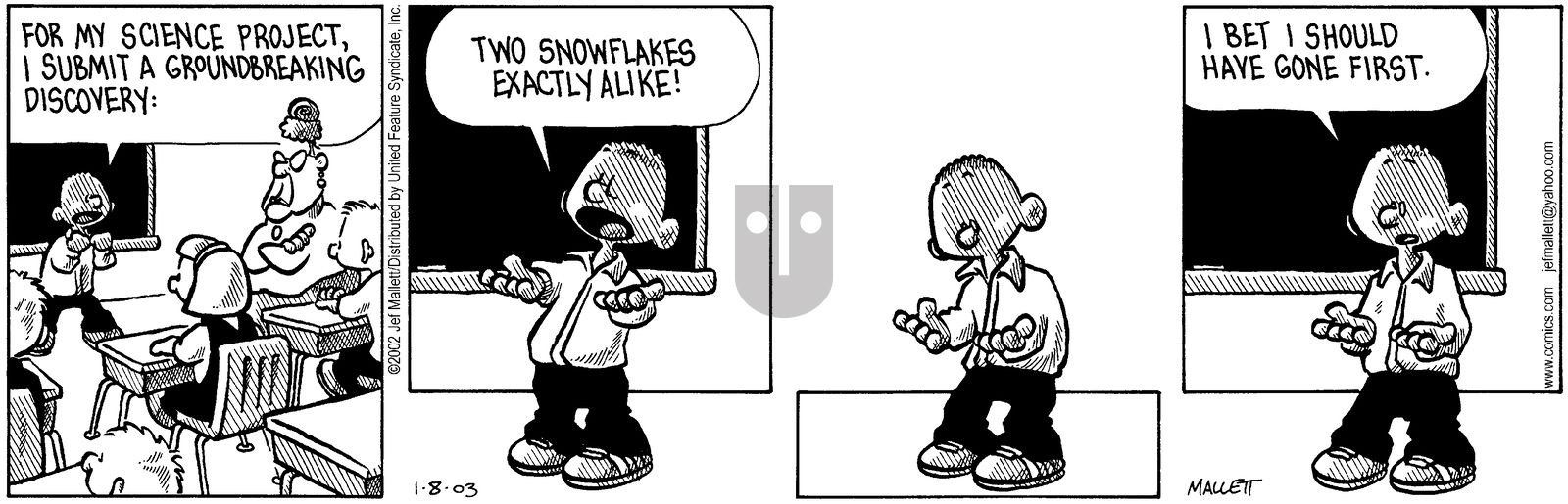 Frazz - Wednesday January 8, 2003 Comic Strip