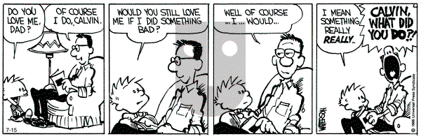 Calvin and Hobbes on Monday July 15, 1991 Comic Strip