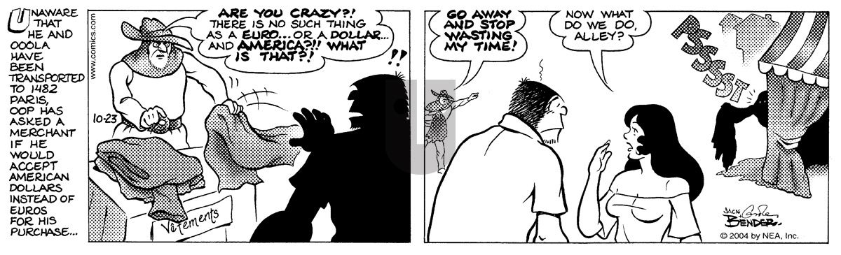 Alley Oop - Saturday October 23, 2004 Comic Strip