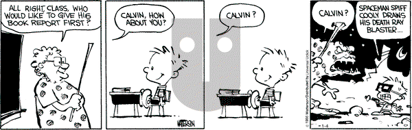 Calvin and Hobbes - Monday January 4, 2016 Comic Strip