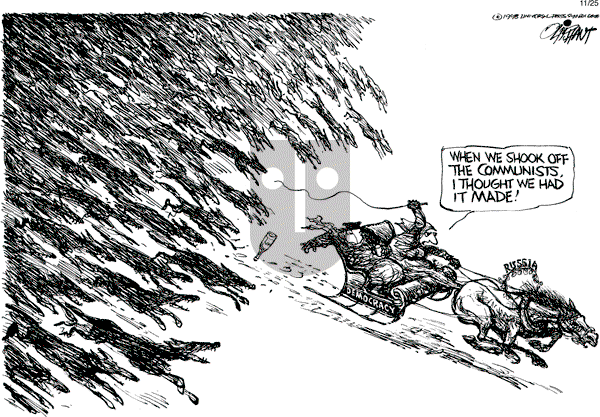 Pat Oliphant - Wednesday November 25, 1998 Comic Strip
