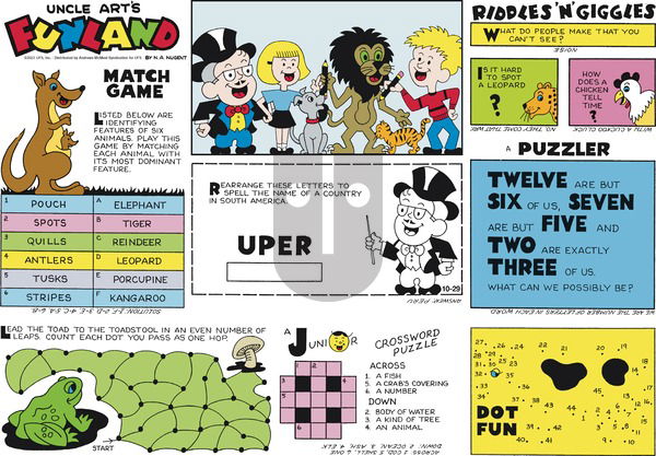 Uncle Art's Funland on Sunday October 29, 2023 Comic Strip