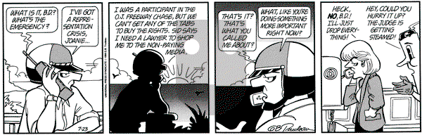 Doonesbury on Monday January 9, 1995 Comic Strip