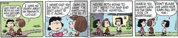 Peanuts on Friday May 26, 2000 Comic Strip