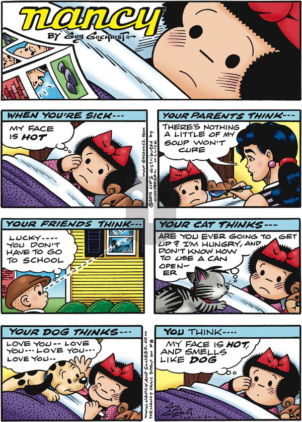 Nancy on Sunday November 4, 2012 Comic Strip