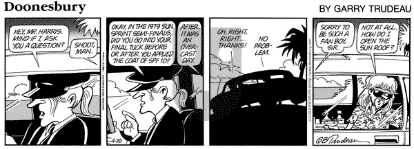 Doonesbury on Saturday April 20, 1996 Comic Strip