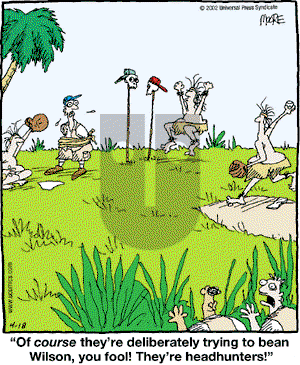 In the Bleachers - Thursday April 18, 2002 Comic Strip