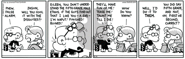 FoxTrot on Tuesday March 31, 1998 Comic Strip