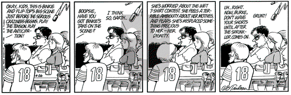 Doonesbury on Friday April 26, 1985 Comic Strip