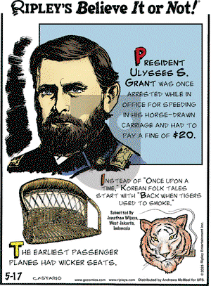 Ripley's Believe It or Not on Saturday May 17, 2025 Comic Strip