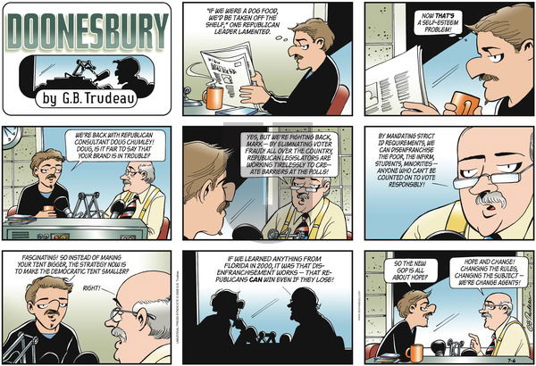 Doonesbury on Sunday July 6, 2008 Comic Strip