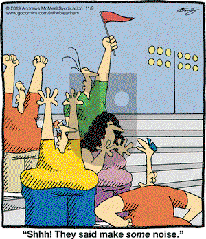 In the Bleachers on Saturday November 9, 2019 Comic Strip
