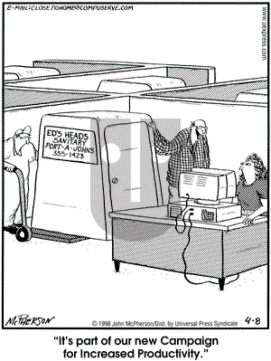 Close to Home on Wednesday April 8, 1998 Comic Strip