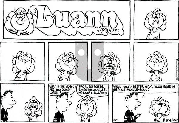 Luann - Sunday August 17, 1986 Comic Strip