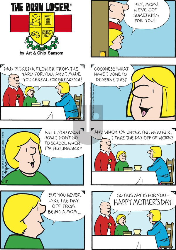 The Born Loser on Sunday May 8, 2016 Comic Strip