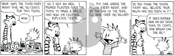 Calvin and Hobbes on Tuesday February 7, 1995 Comic Strip