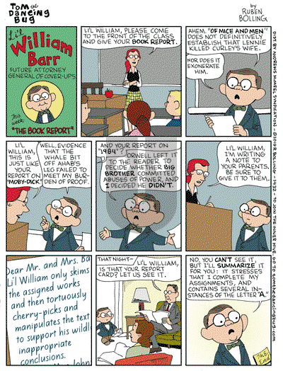 Tom the Dancing Bug on Monday April 1, 2019 Comic Strip
