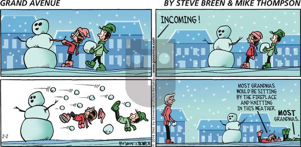 Grand Avenue on Sunday February 2, 2014 Comic Strip