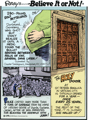 Ripley's Believe It or Not on Tuesday February 3, 2009 Comic Strip