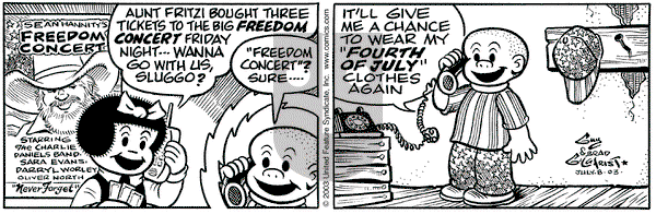 Nancy on Tuesday July 8, 2003 Comic Strip