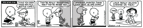 Peanuts on Tuesday November 18, 1952 Comic Strip
