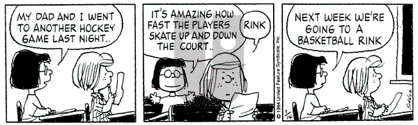 Peanuts on Friday February 4, 1994 Comic Strip