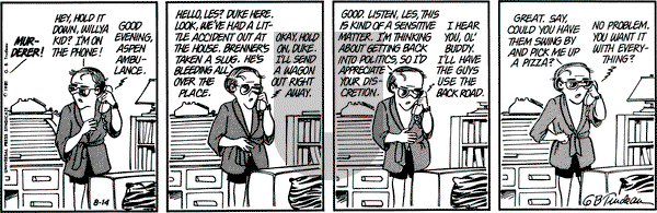 Doonesbury on Friday August 14, 1981 Comic Strip