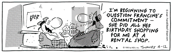 Frank and Ernest on Wednesday April 12, 1995 Comic Strip