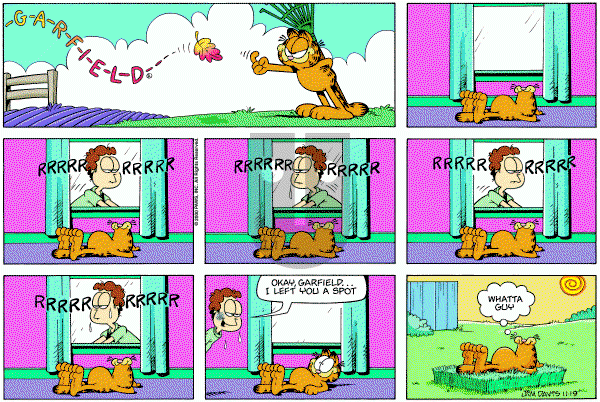 Garfield - Sunday November 19, 2000 Comic Strip