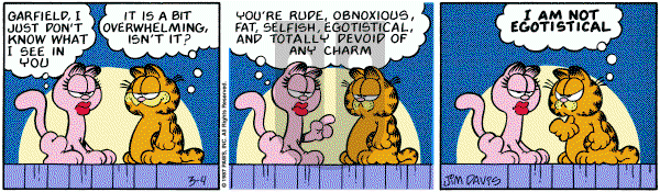 Garfield on Wednesday March 4, 1987 Comic Strip
