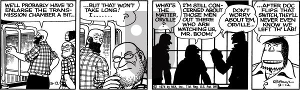 Alley Oop on Thursday September 12, 1974 Comic Strip