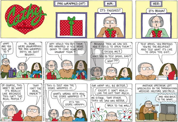 Cathy Classics on Sunday December 1, 2002 Comic Strip