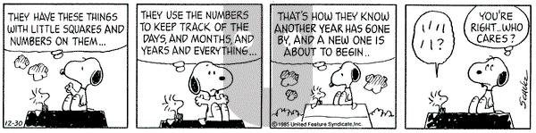 Peanuts on Monday December 30, 1985 Comic Strip