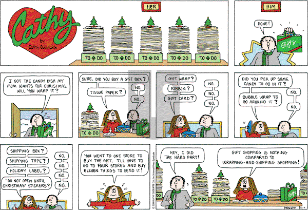 Cathy Classics - Sunday December 7, 2008 Comic Strip