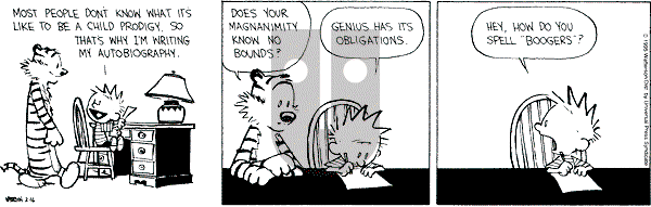 Calvin and Hobbes - Thursday February 16, 1995 Comic Strip