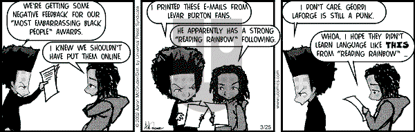 The Boondocks on Monday October 26, 2009 Comic Strip