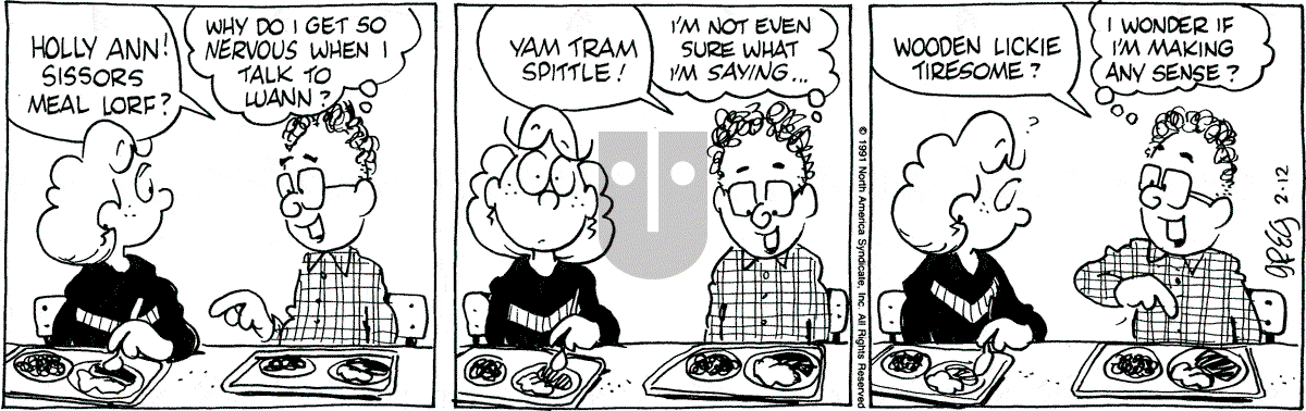 Luann - Tuesday February 12, 1991 Comic Strip