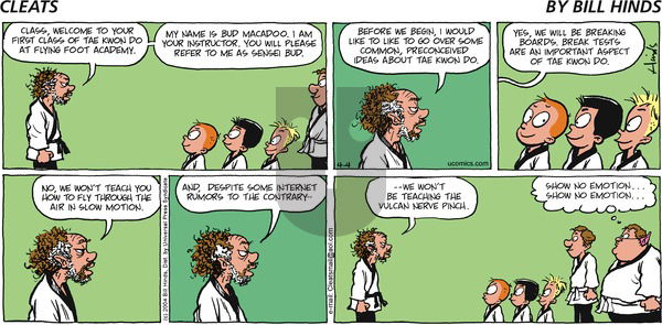Cleats on Sunday April 4, 2004 Comic Strip