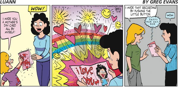Luann on Sunday May 14, 2017 Comic Strip