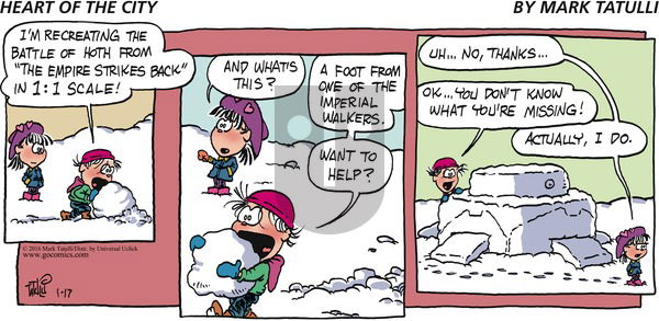 Heart of the City on Sunday January 17, 2016 Comic Strip