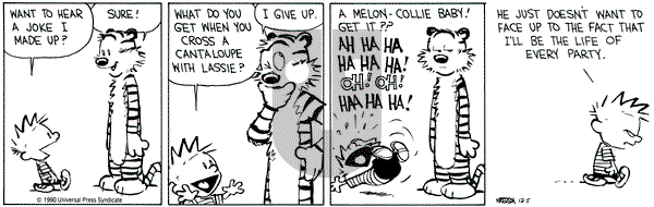 Calvin and Hobbes on Wednesday December 5, 1990 Comic Strip