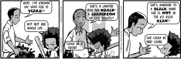 The Boondocks on Wednesday June 23, 1999 Comic Strip
