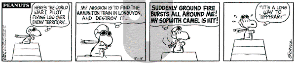 Peanuts on Monday August 15, 1966 Comic Strip